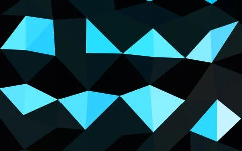 Light BLUE vector shining triangular pattern. Stock Illustration