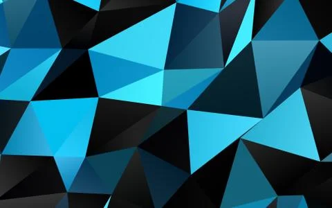 Light BLUE vector shining triangular template. Stock Illustration