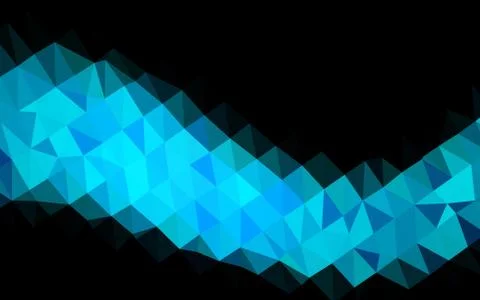 Light BLUE vector shining triangular pattern. 스톡 일러스트