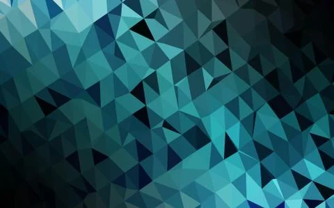 Light BLUE vector shining triangular pattern. Stock Illustration