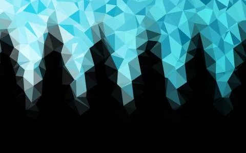 Light BLUE vector shining triangular pattern. Stockillustratie