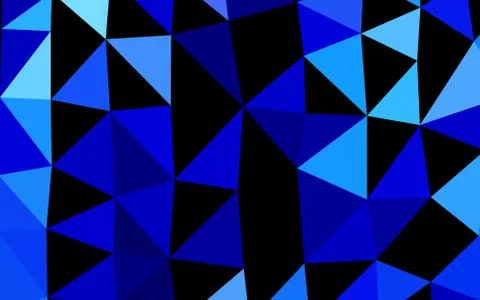 Light BLUE vector shining triangular pattern. Stock Illustration