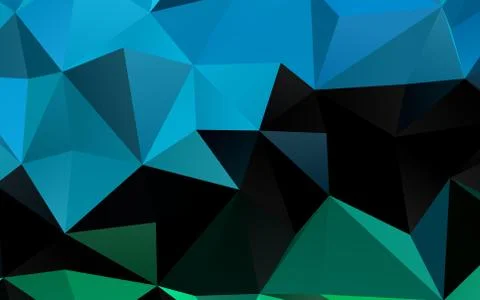 Light BLUE vector shining triangular pattern. Stock Illustration