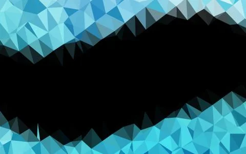 Light BLUE vector shining triangular pattern. Stock Illustration