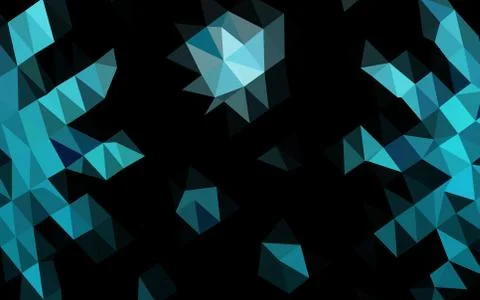 Light BLUE vector shining triangular pattern. Stock Illustration