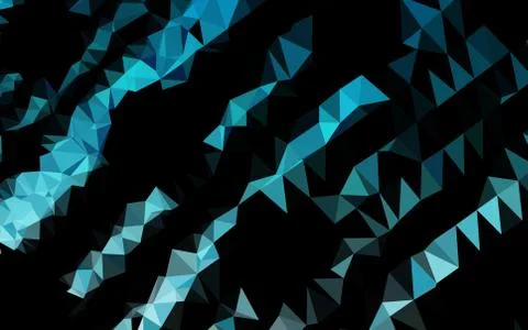 Light BLUE vector shining triangular pattern. Stock Illustration