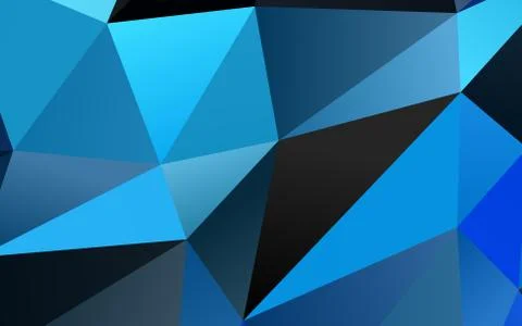 Light BLUE vector shining triangular pattern. 库存插图