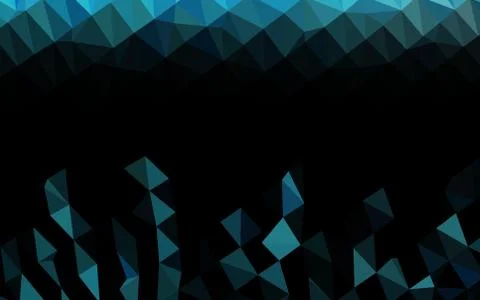 Light BLUE vector shining triangular background. Stockillustratie