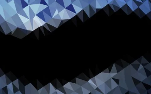 Light BLUE vector shining triangular pattern. Stock Illustration