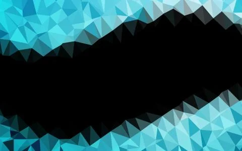 Light BLUE vector shining triangular template. 库存插图