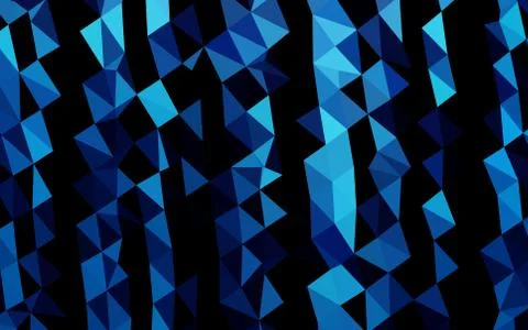 Light BLUE vector shining triangular template. Illustrazione stock