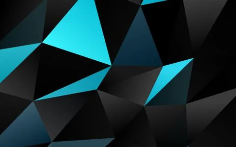 Light BLUE vector shining triangular background. イラスト素材