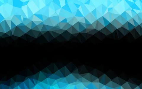 Light BLUE vector shining triangular template. Stock Illustration