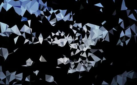 Light BLUE vector shining triangular pattern. Stock Illustration