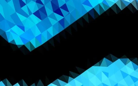 Light BLUE vector shining triangular pattern. Stock Illustration