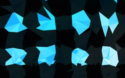 Light BLUE vector shining triangular pattern. 스톡 일러스트
