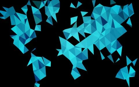 Light BLUE vector shining triangular pattern. Stockillustratie