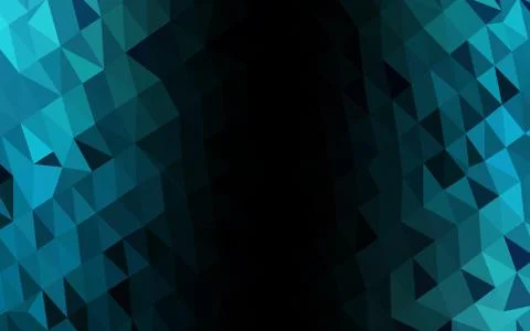 Light BLUE vector shining triangular pattern. Stock Illustration