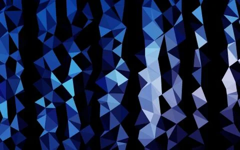 Light BLUE vector shining triangular pattern. Stock Illustration
