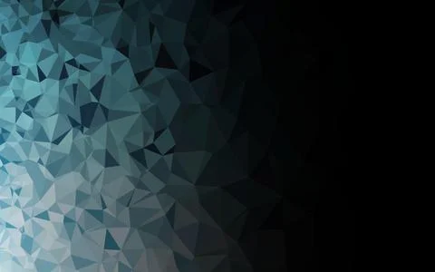 Light BLUE vector shining triangular pattern. Illustrazione stock