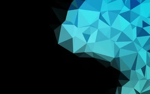 Light BLUE vector shining triangular pattern. 스톡 일러스트