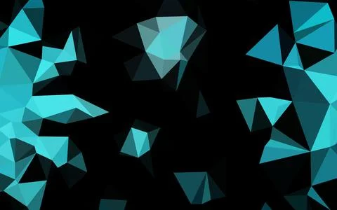 Light BLUE vector shining triangular background. 库存插图