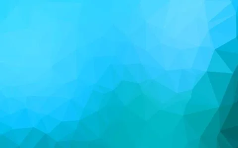 Light BLUE vector shining triangular pattern. Stock Illustration