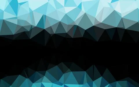 Light BLUE vector shining triangular pattern. Stockillustratie