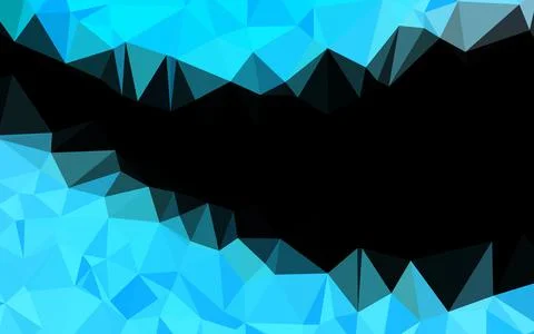 Light BLUE vector shining triangular background. Stock Illustration