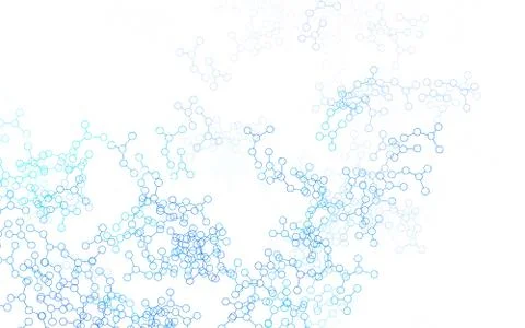 Light BLUE vector template with artificial intelligence structure. Illustrazione stock