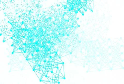 Light BLUE vector template with artificial intelligence structure. Stockillustratie