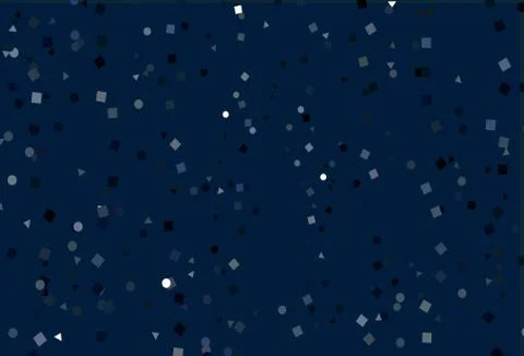 Light BLUE vector template with crystals, circles, squares. Ilustración de archivo