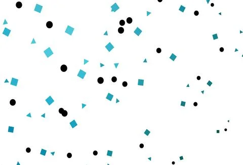 Light BLUE vector template with crystals, circles, squares. Illustrazione stock