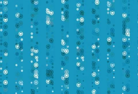 Light BLUE vector template with ice snowflakes. Stock Illustration