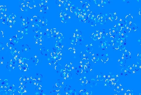 Light BLUE vector template with math simbols. Stockillustratie