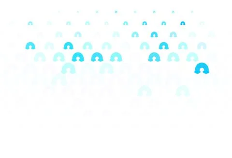 Light BLUE vector template with rainbow signs. Illustrazione stock