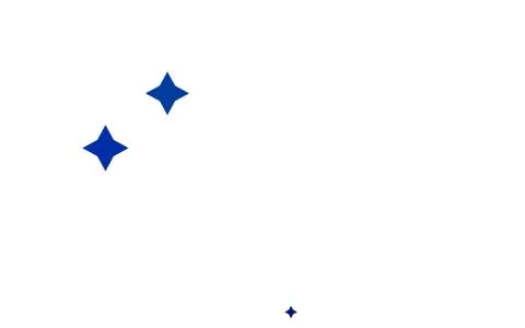 Light BLUE vector template with sky stars. Stock Illustration