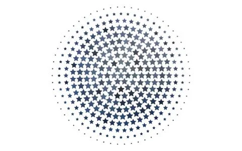 Light BLUE vector template with sky stars. Illustrazione stock