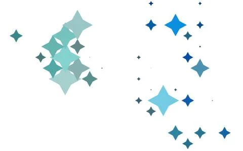 Light BLUE vector template with sky stars. Stock Illustration