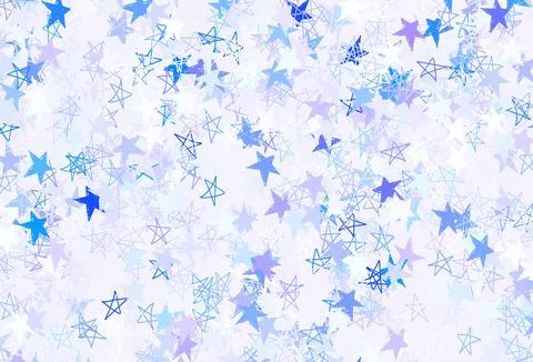 Light BLUE vector template with sky stars. Stock Illustration