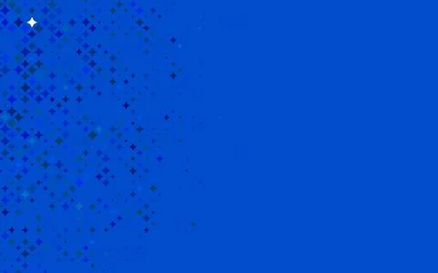 Light BLUE vector template with sky stars. Illustrazione stock
