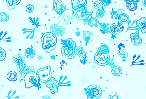Light BLUE vector texture with abstract forms. 스톡 일러스트