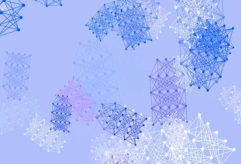 Light BLUE vector texture with artificial intelligence concept. Stock Illustration