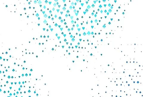 Light BLUE vector texture with playing cards. 스톡 일러스트