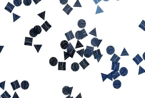 Light BLUE vector texture in poly style with circles, cubes. Stock Illustration