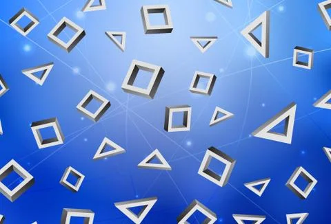 Light BLUE vector texture in rectangular style. Stock Illustration