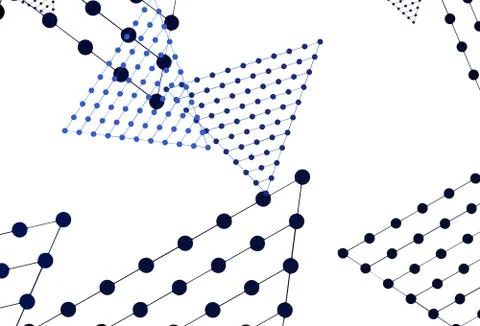 Light BLUE vector texture with triangular style with circles. Ilustração Stock