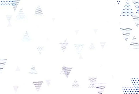Light BLUE vector texture with triangular style with circles. Stock Illustration