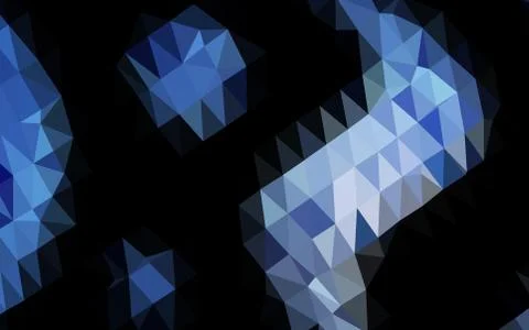 Light BLUE vector triangle mosaic texture. Stock Illustration