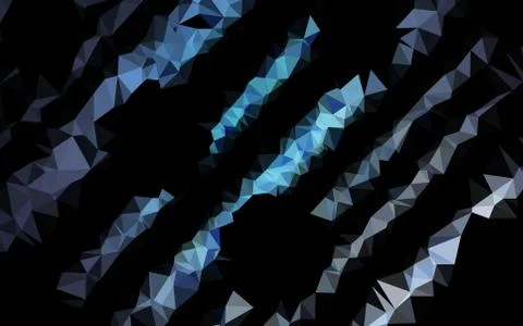 Light BLUE vector triangle mosaic cover. Stock Illustration